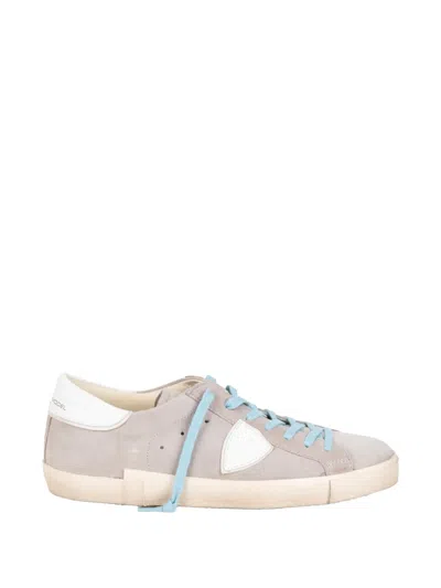 Philippe Model Logo-patch Suede Sneakers In Multi