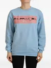 Philippe Model Light Blue Logo Printed Long Sleeves Sweater In Blue