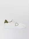 Philippe Model Low Leather Trainers Green Suede