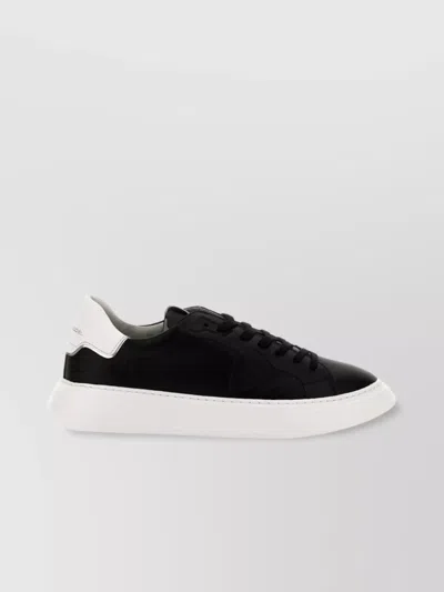 Philippe Model Low Man Veau Temple Sneakers In Black