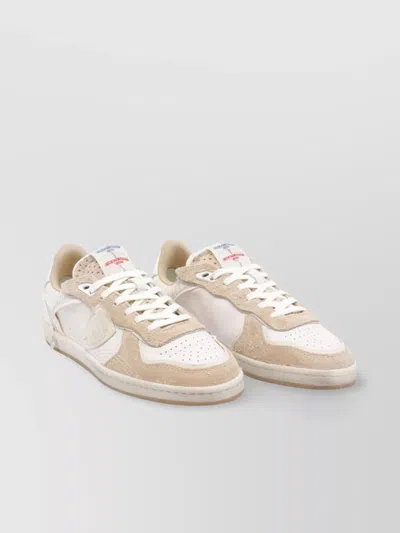 Philippe Model Low Top Leather And Suede Sneakers
