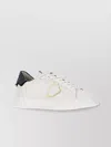 Philippe Model Low Top Leather Sneakers Temple In Grey