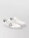 Philippe Model Low Top Leather Sneakers With Contrast Heel Tab