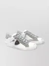 Philippe Model Low Top Leather Sneakers With Glitter Detail