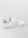 Philippe Model Low Top Leather Sneakers With Metallic Detail