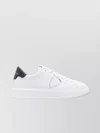 Philippe Model Low Top Leather Sneakers With Perforated Patch In White