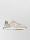 PHILIPPE MODEL LOW TOP LEATHER SNEAKERS WITH SUEDE DETAILING