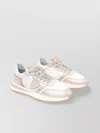 Philippe Model Low Top Leather Sneakers With Textured Panels