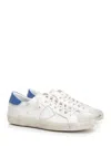 Philippe Model Prsx Low Sneakers In White Suede And Leather In White