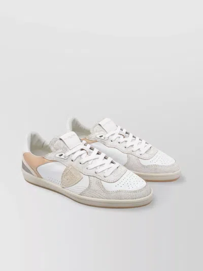 Philippe Model Low Top Sneakers Contrast Panels In White
