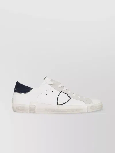 Philippe Model Low Top Sneakers With Color Block Design In White