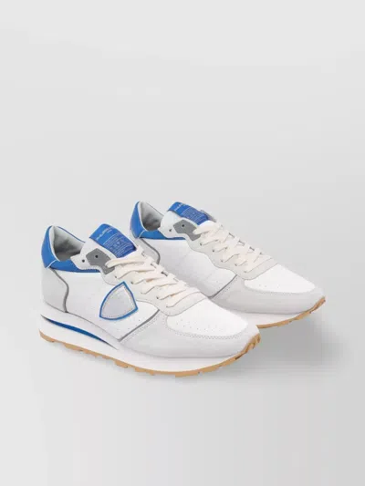 Philippe Model Low Top Sneakers With Contrast Heel Tab In White