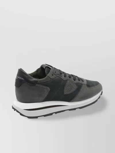 Philippe Model Low Top Suede Panels Sneakers