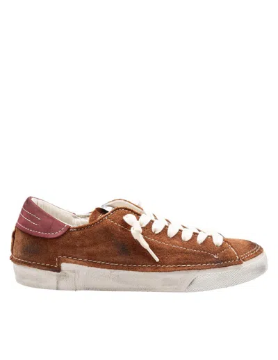 Philippe Model Low-top Suede Sneaker In Brown