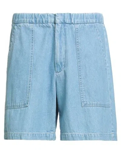 Philippe Model Man Denim Shorts Blue Size 36 Cotton