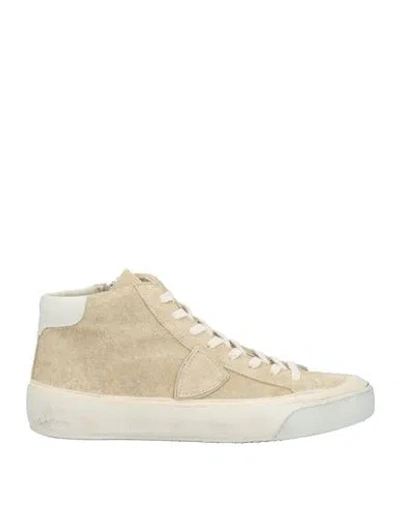 Philippe Model Man Sneakers Beige Size 8 Soft Leather