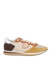 Philippe Model Man Sneakers Beige Size 9 Leather, Textile Fibers In Beige