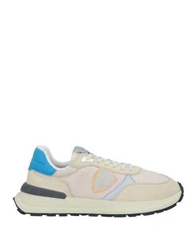 Philippe Model Man Sneakers Beige Size 9 Leather, Textile Fibers