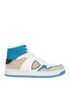 Philippe Model Man Sneakers Beige Size 9 Leather, Textile Fibers In Beige