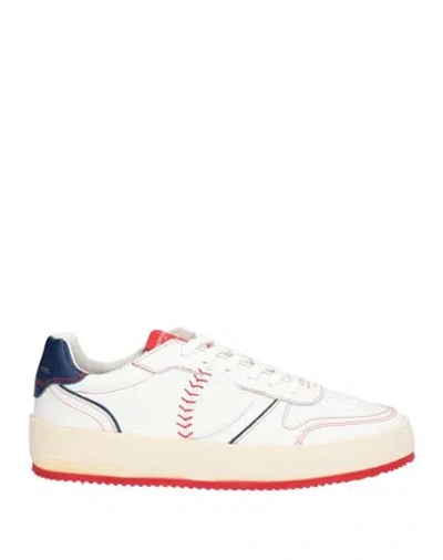 Philippe Model Man Sneakers Beige Size 9 Leather, Textile Fibers In White