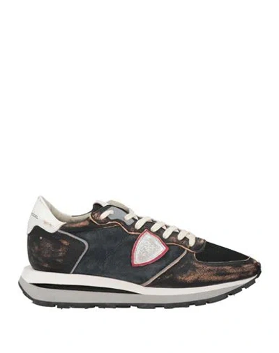 Philippe Model Man Sneakers Black Size 10 Leather, Textile Fibers