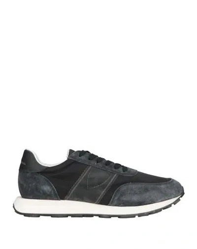Philippe Model Man Sneakers Black Size 13 Leather, Textile Fibers