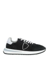 Philippe Model Man Sneakers Black Size 7 Leather, Textile Fibers In Black
