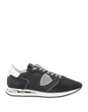 Philippe Model Man Sneakers Black Size 7 Leather, Textile Fibers In Black