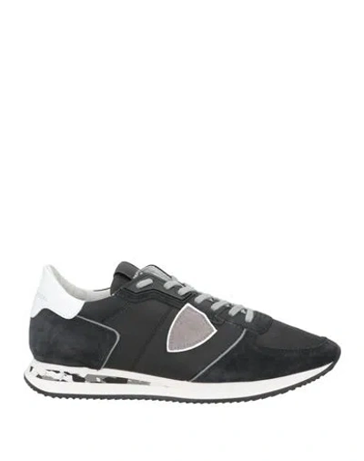 Philippe Model Man Sneakers Black Size 7 Leather, Textile Fibers