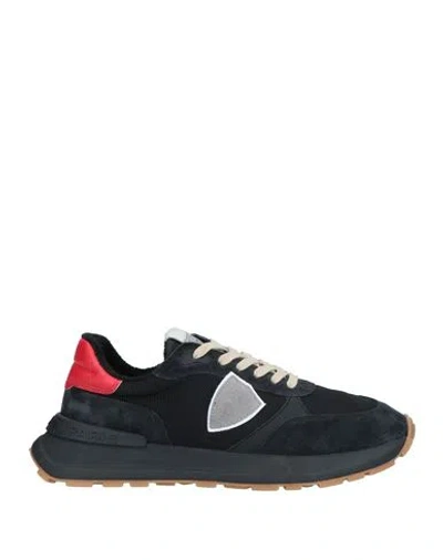 Philippe Model Man Sneakers Black Size 7 Leather, Textile Fibers