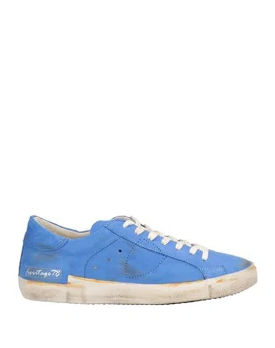 Philippe Model Man Sneakers Blue Size 9 Leather