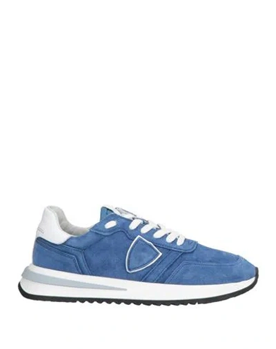 Philippe Model Man Sneakers Blue Size 8 Leather