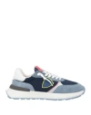 Philippe Model Man Sneakers Blue Size 9 Leather, Textile Fibers