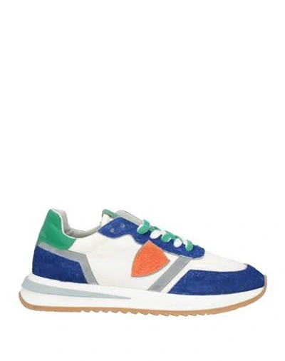 Philippe Model Man Sneakers Blue Size 9 Leather, Textile Fibers