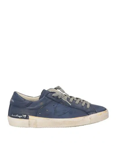 Philippe Model Man Sneakers Bright Blue Size 8 Leather