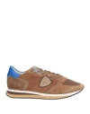 Philippe Model Man Sneakers Brown Size 9 Leather, Textile Fibers In Brown