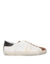 Philippe Model Prsx Low Vintage White Cognac Sneaker In Beige