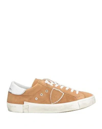 Philippe Model Man Sneakers Camel Size 8 Leather