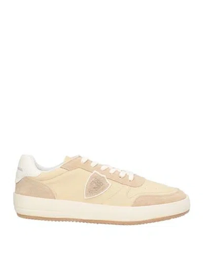 Philippe Model Man Sneakers Cream Size 9 Leather In White