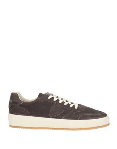 Philippe Model Man Sneakers Dark Brown Size 13 Leather