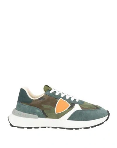 Philippe Model Man Sneakers Dark Green Size 9 Leather In Multi