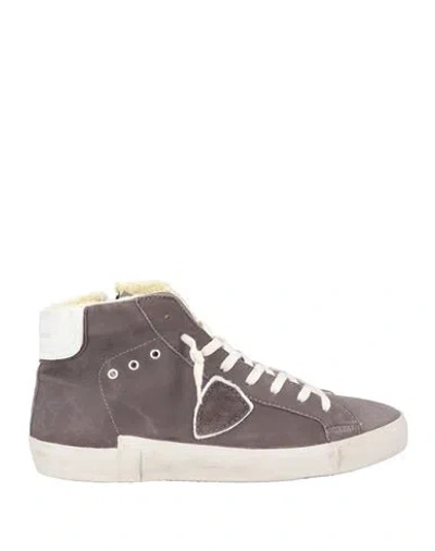 Philippe Model Man Sneakers Dove Grey Size 8 Leather