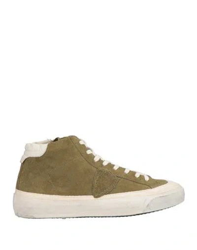 Philippe Model Man Sneakers Green Size 7 Leather