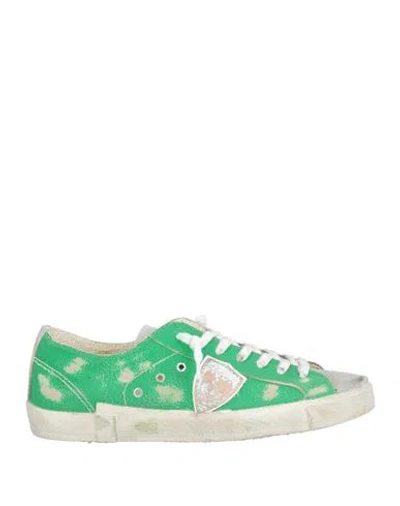 Philippe Model Man Sneakers Green Size 8 Leather