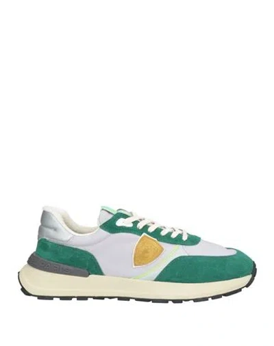 Philippe Model Man Sneakers Green Size 9 Leather, Textile Fibers