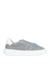 Philippe Model Man Sneakers Grey Size 7 Leather, Textile Fibers
