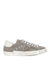 Philippe Model Man Sneakers Grey Size 8 Soft Leather In Grey
