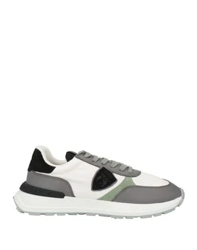 Philippe Model Man Sneakers Grey Size 9 Leather, Textile Fibers In Gray
