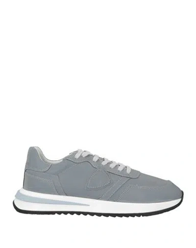 Philippe Model Man Sneakers Grey Size 9 Textile Fibers, Leather