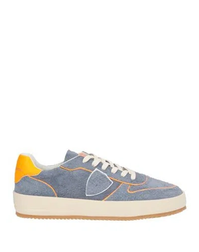 Philippe Model Man Sneakers Light Blue Size 9 Leather